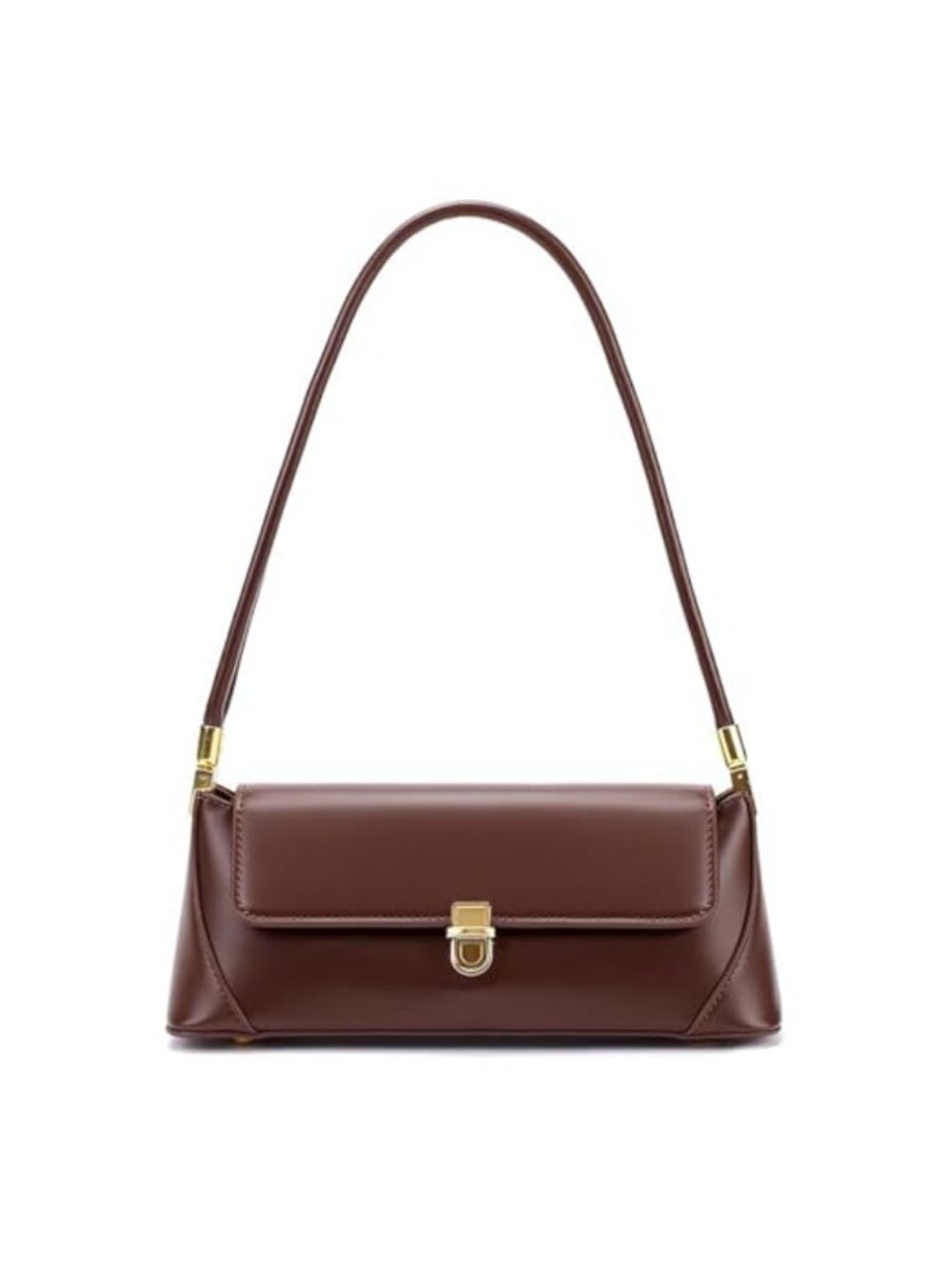 Small Leather Hobo Shoulder Bag Mini Tote Purse Buckle Closure